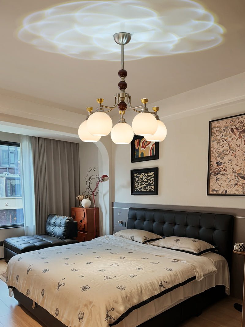 Lucienne Orb Chandelier - Elegant Design with Adjustable Height & Dimm