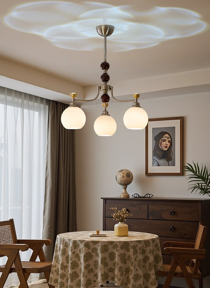 Lucienne Orb Chandelier - Elegant Design with Adjustable Height & Dimm