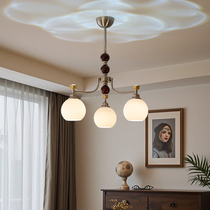 Lucienne Orb Chandelier - Elegant Design with Adjustable Height & Dimm