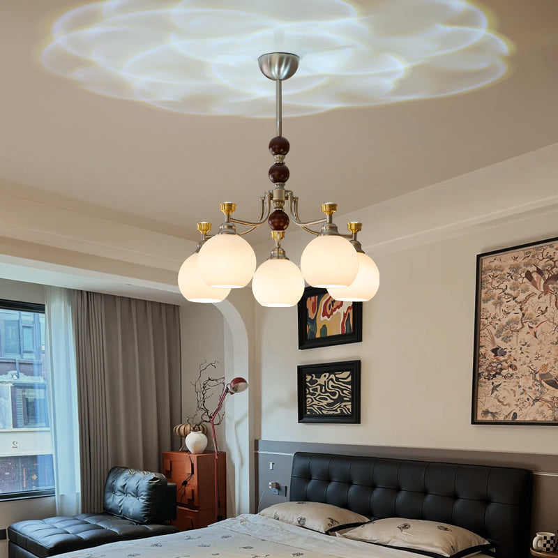 Lucienne Orb Chandelier - Elegant Design with Adjustable Height & Dimm