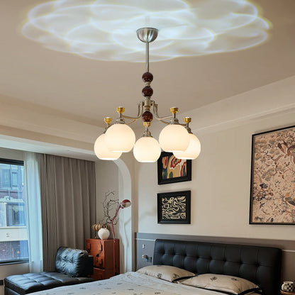 Lucienne Orb Chandelier - Elegant Design with Adjustable Height & Dimm