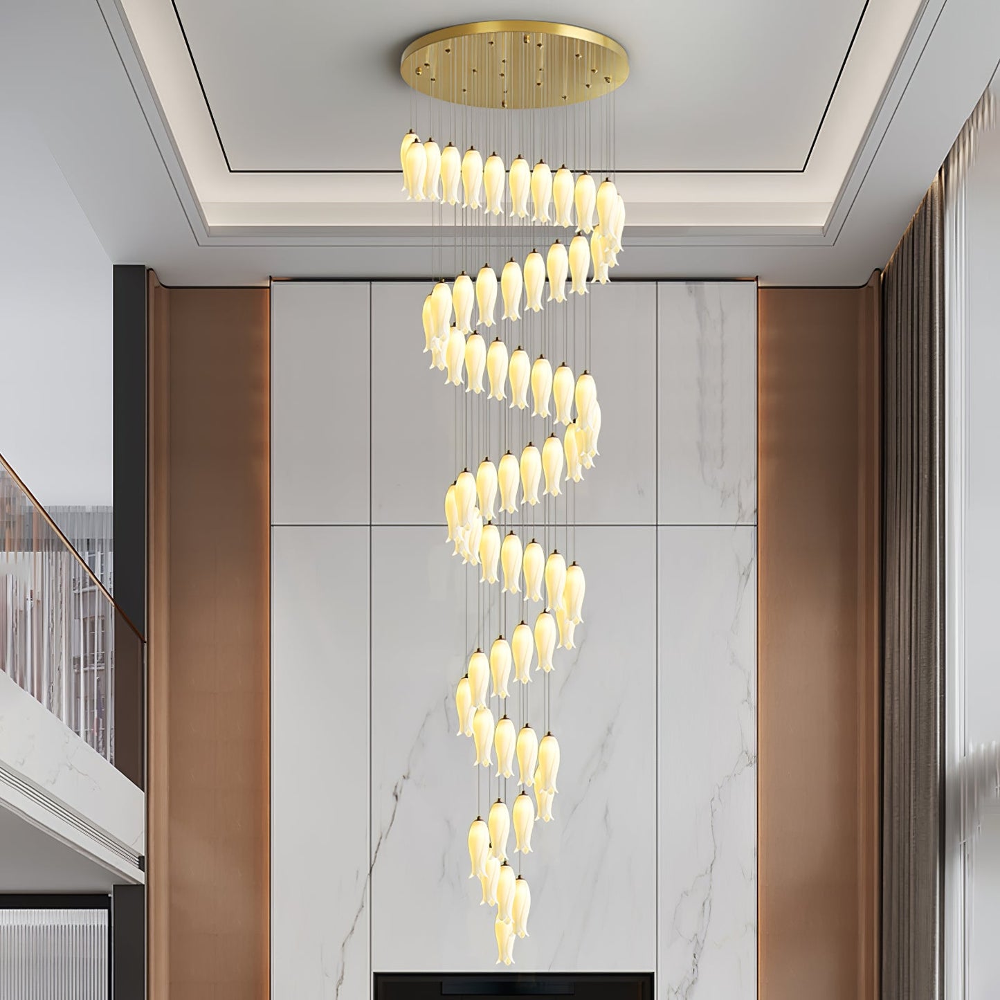 Luma Flora Stairs Chandelier - Elegant Design with Adjustable Brightne