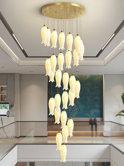 Luma Flora Stairs Chandelier - Elegant Design with Adjustable Brightne