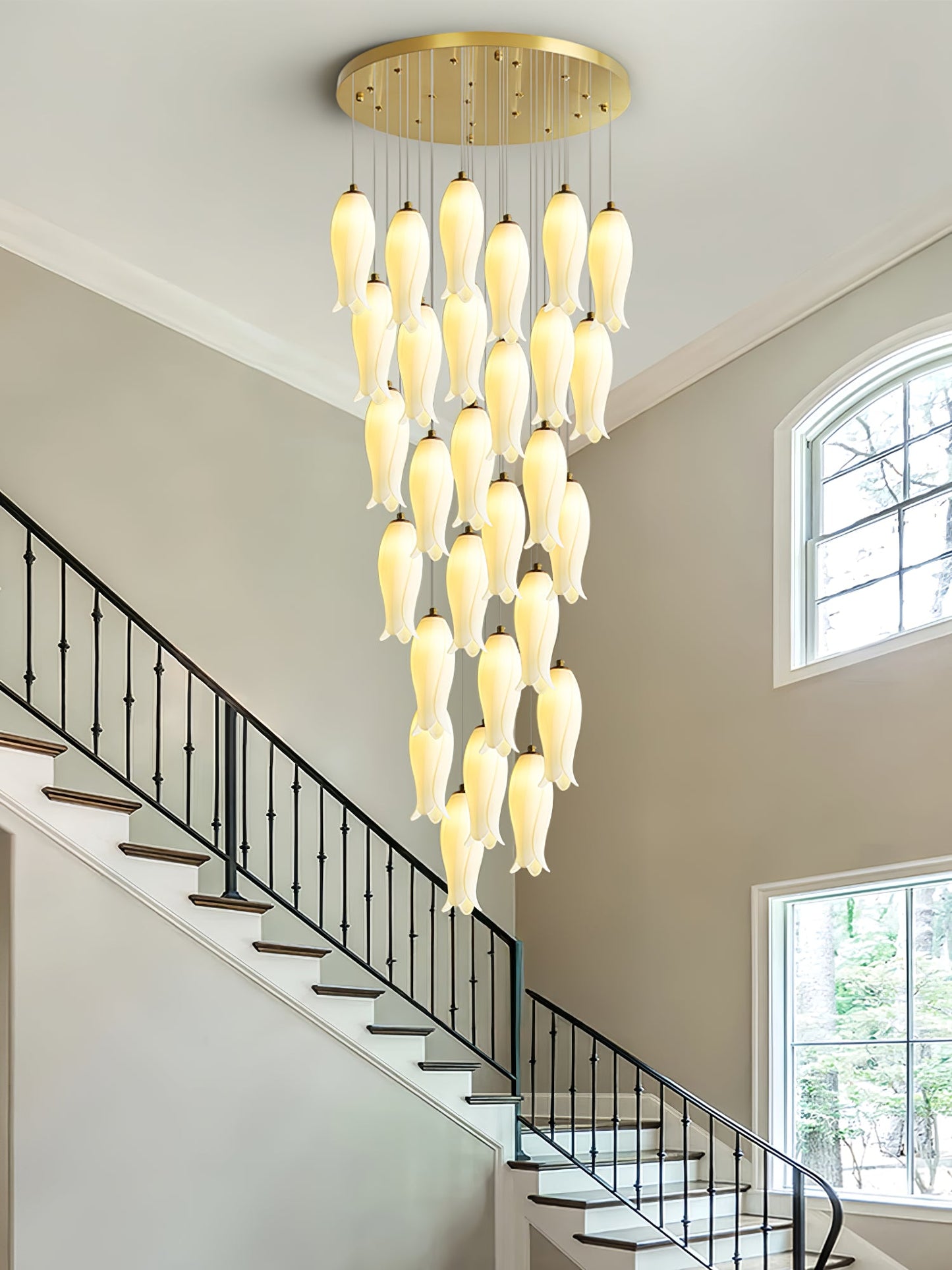 Luma Flora Stairs Chandelier - Elegant Design with Adjustable Brightne