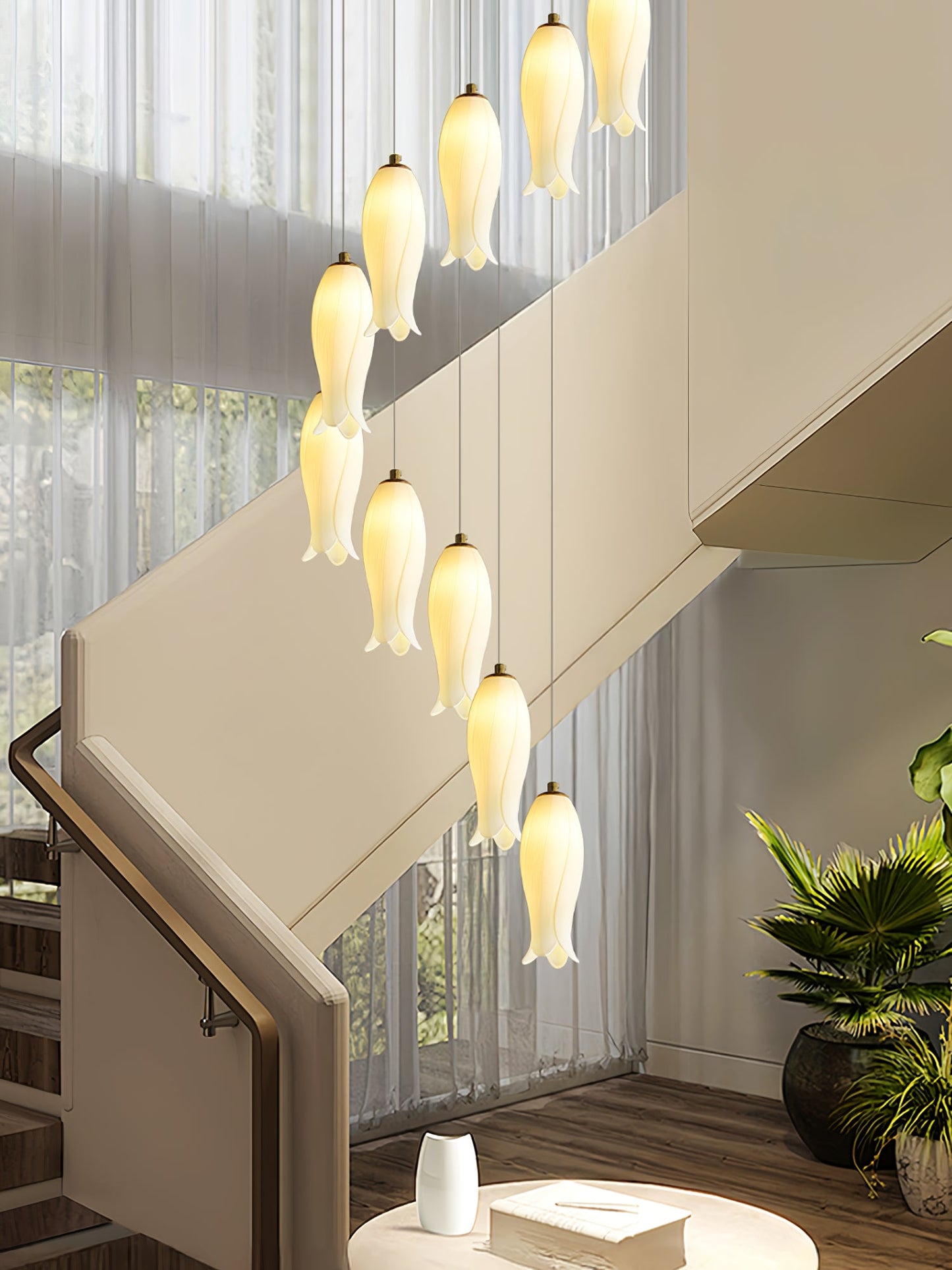 Luma Flora Stairs Chandelier - Elegant Design with Adjustable Brightne