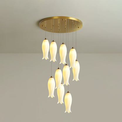 Luma Flora Stairs Chandelier - Elegant Design with Adjustable Brightne