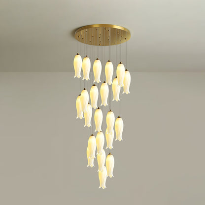 Luma Flora Stairs Chandelier - Elegant Design with Adjustable Brightne