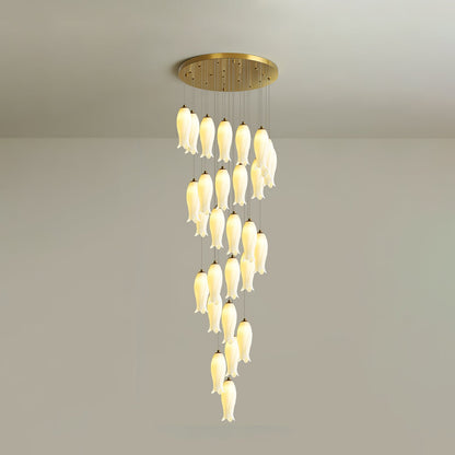 Luma Flora Stairs Chandelier - Elegant Design with Adjustable Brightne