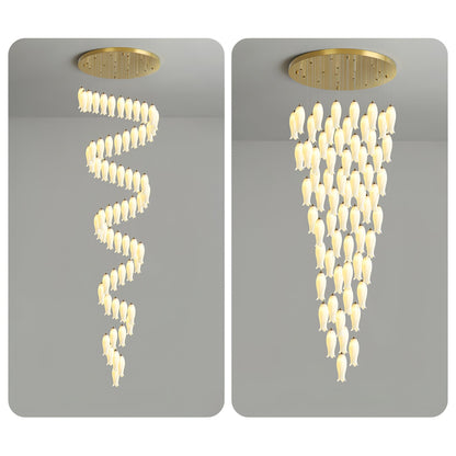 Luma Flora Stairs Chandelier - Elegant Design with Adjustable Brightne