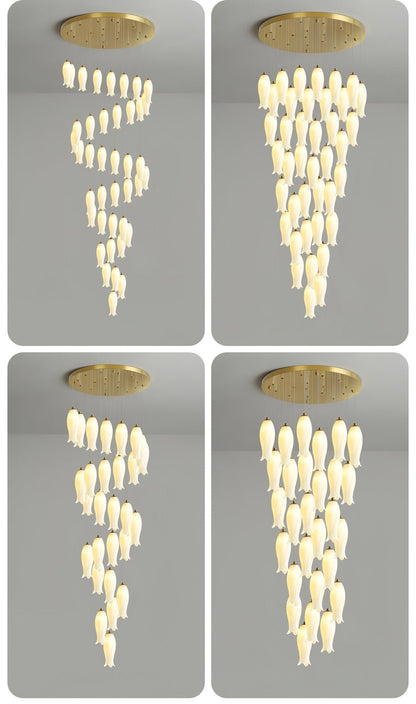Luma Flora Stairs Chandelier - Elegant Design with Adjustable Brightne
