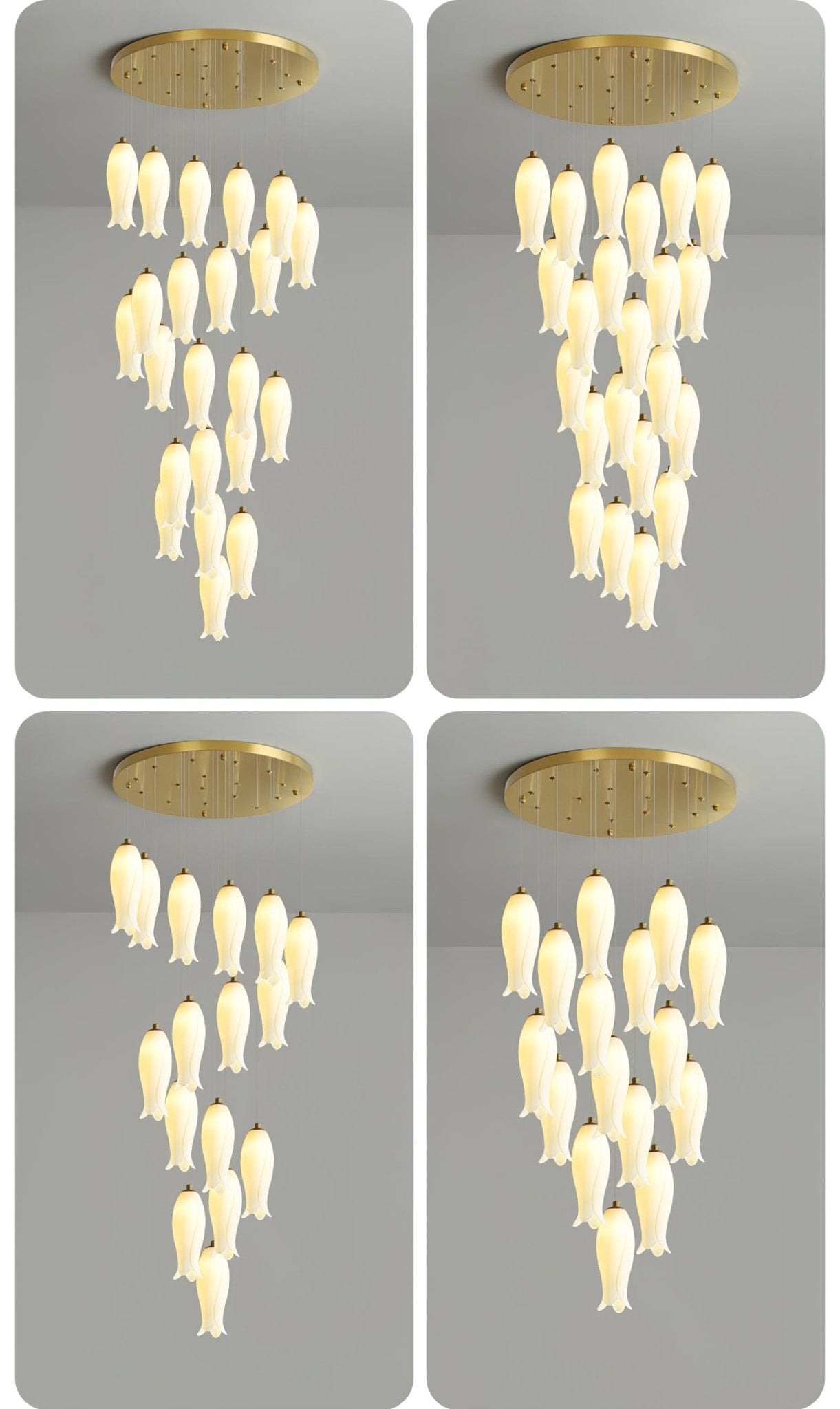 Luma Flora Stairs Chandelier - Elegant Design with Adjustable Brightne