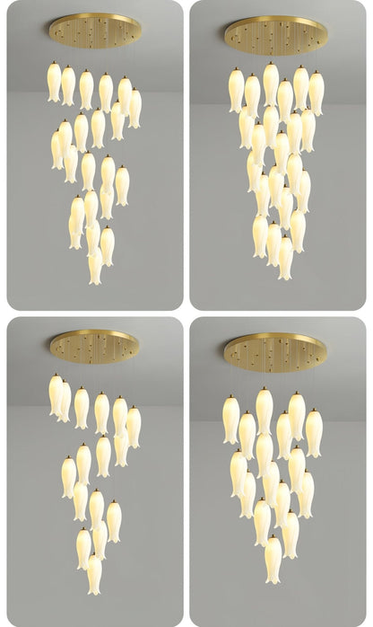 Luma Flora Stairs Chandelier - Elegant Design with Adjustable Brightne