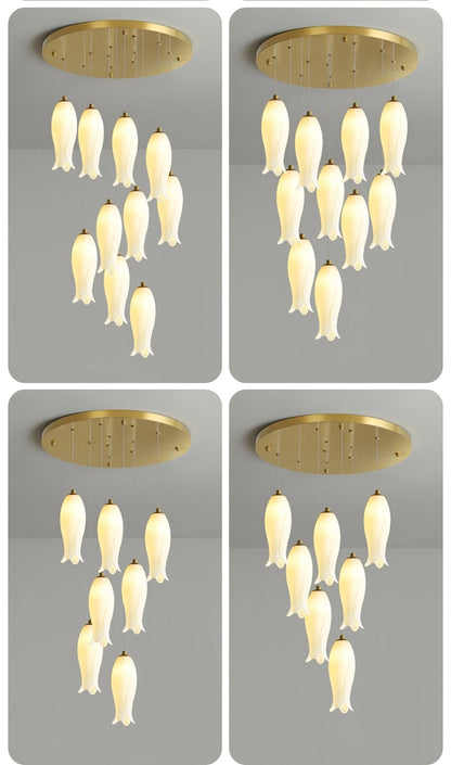 Luma Flora Stairs Chandelier - Elegant Design with Adjustable Brightne