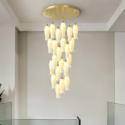 Luma Flora Stairs Chandelier - Elegant Design with Adjustable Brightne