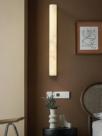 Luminara Alabaster Wall Sconce - Dimmable LED, Elegant Design
