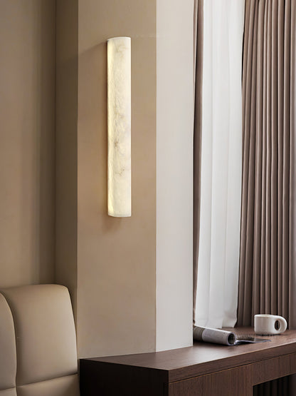 Luminara Alabaster Wall Sconce - Dimmable LED, Elegant Design