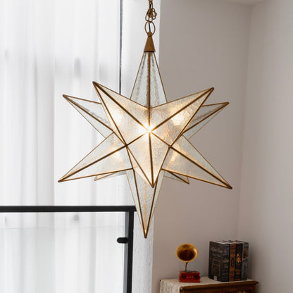 Luminara Star Chandelier - Dimmable LED, Elegant Design for Any Space