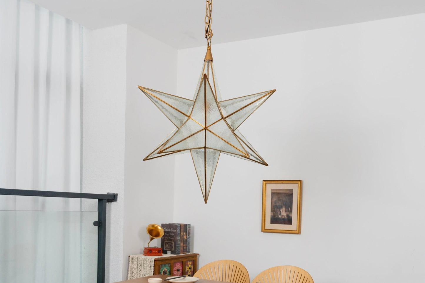 Luminara Star Chandelier - Dimmable LED, Elegant Design for Any Space