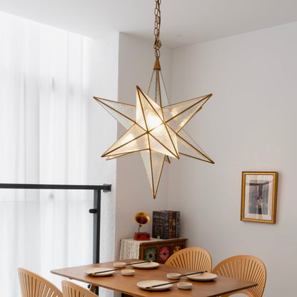 Luminara Star Chandelier - Dimmable LED, Elegant Design for Any Space