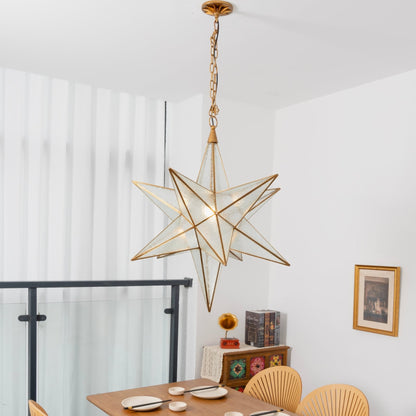 Luminara Star Chandelier - Dimmable LED, Elegant Design for Any Space