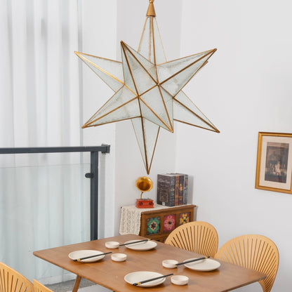 Luminara Star Chandelier - Dimmable LED, Elegant Design for Any Space