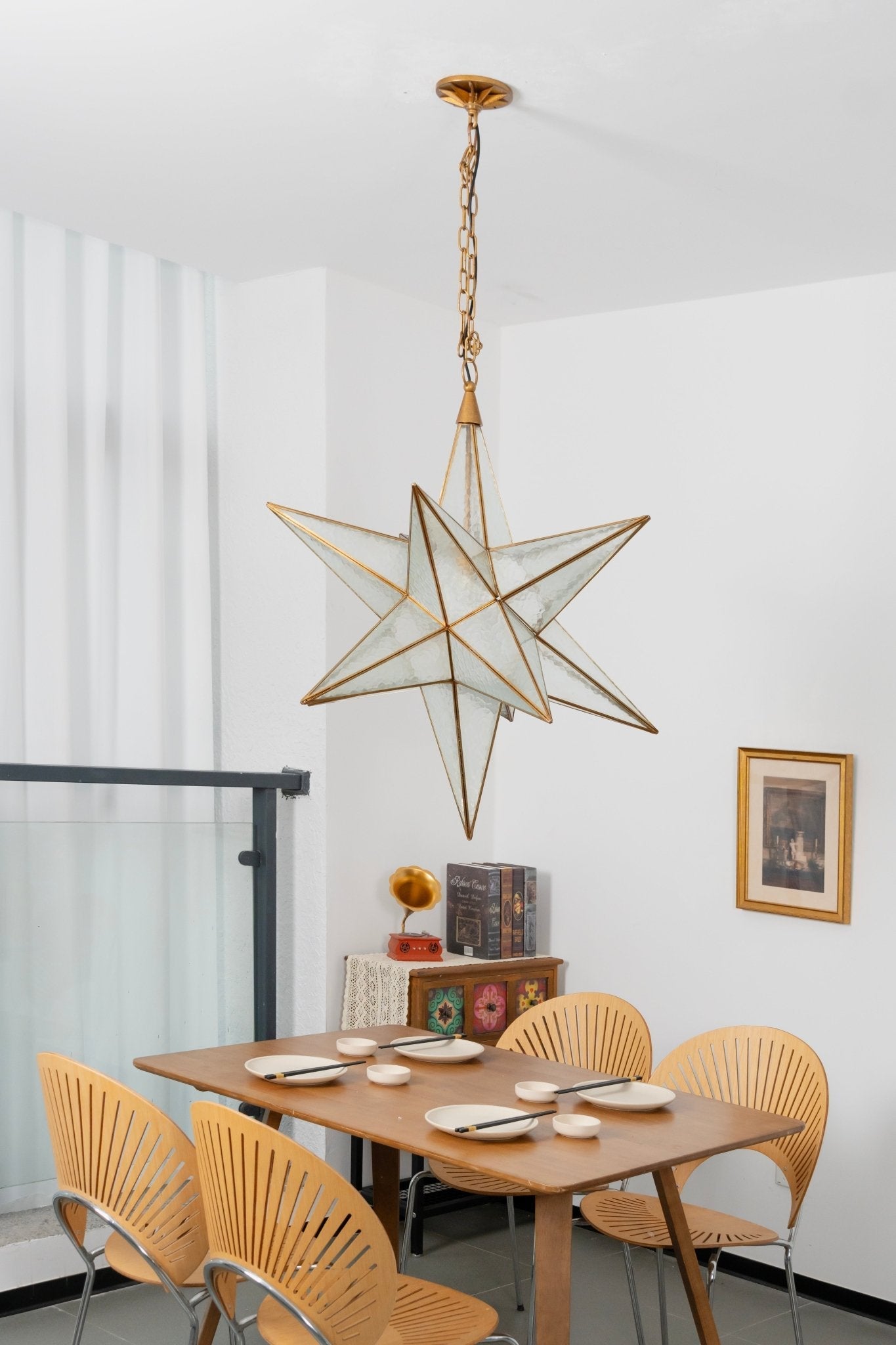 Luminara Star Chandelier - Dimmable LED, Elegant Design for Any Space