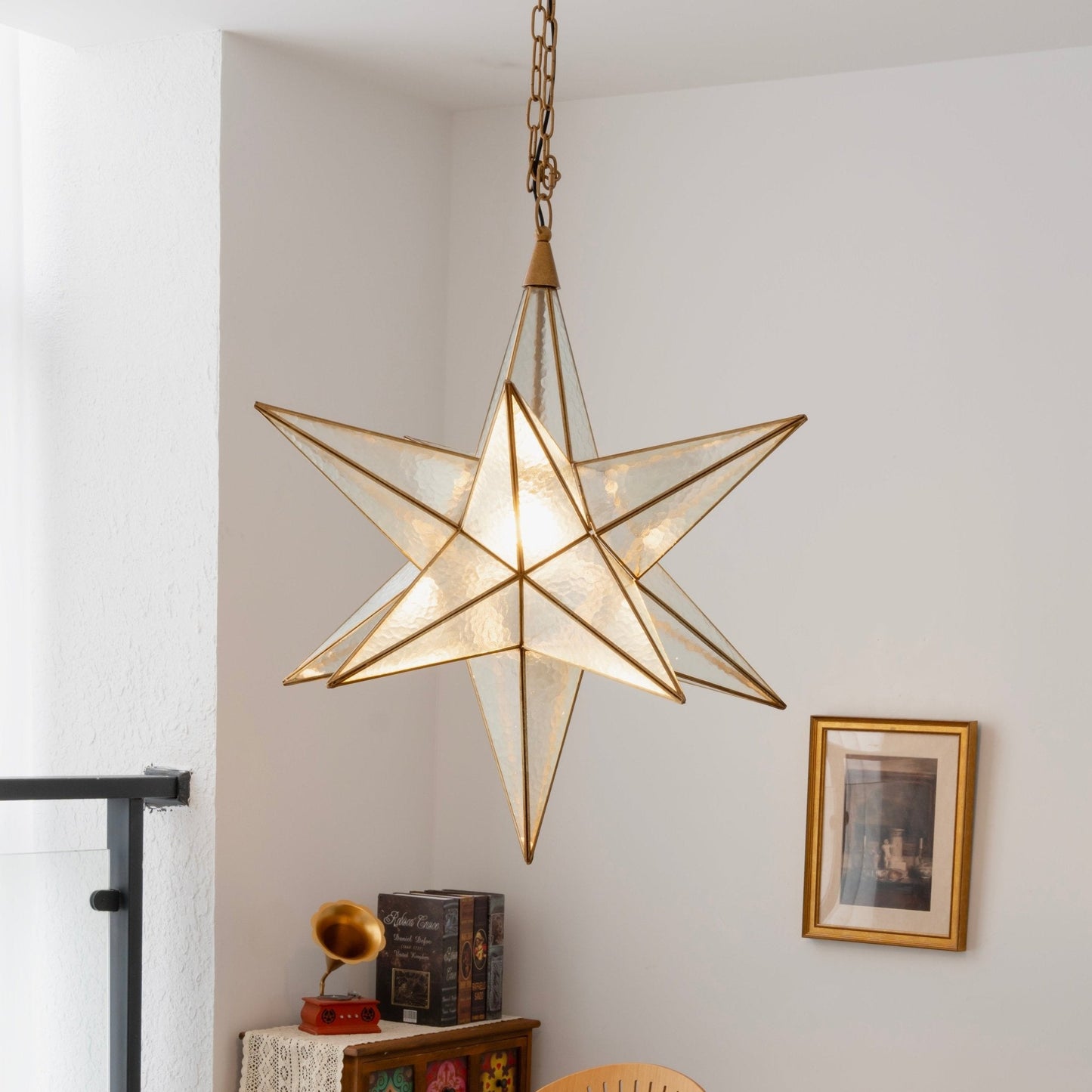 Luminara Star Chandelier - Dimmable LED, Elegant Design for Any Space