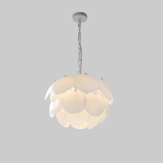 Luminous Petal Glass Chandelier - Elegant Design with Adjustable Heigh