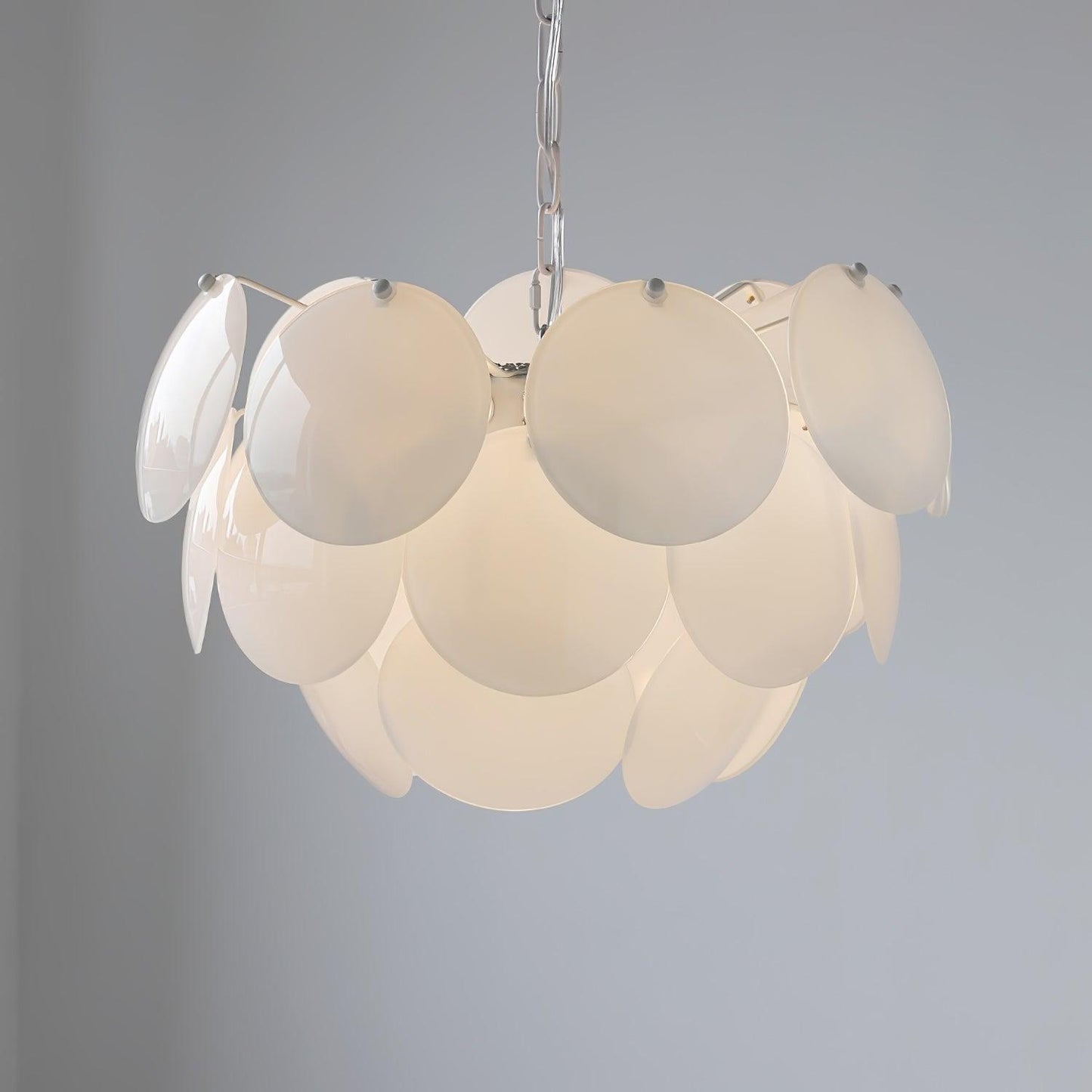Luminous Petal Glass Chandelier - Elegant Design with Adjustable Heigh