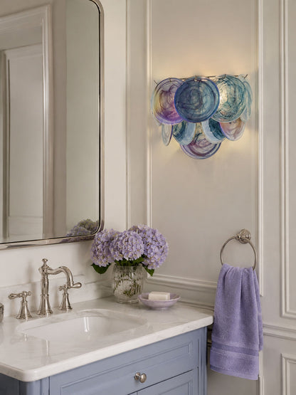Lunaria Disc Glass Wall Lamp - Elegant Design with LED Lighting & Adju