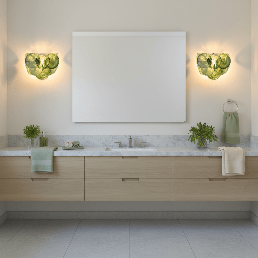 Lunaria Disc Glass Wall Lamp - Elegant Design with LED Lighting & Adju