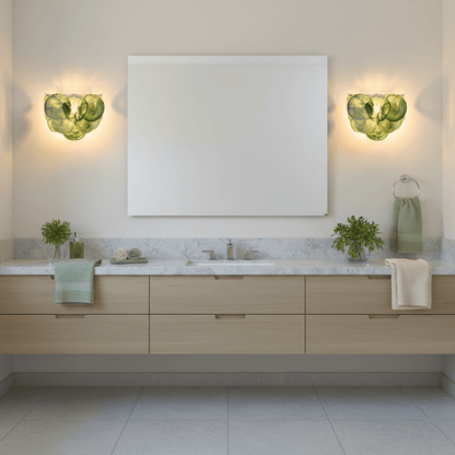 Lunaria Disc Glass Wall Lamp - Elegant Design with LED Lighting & Adju
