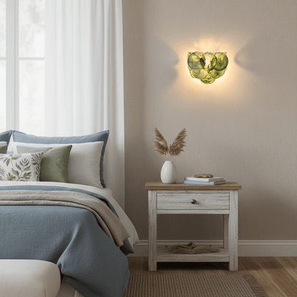 Lunaria Disc Glass Wall Lamp - Elegant Design with LED Lighting & Adju