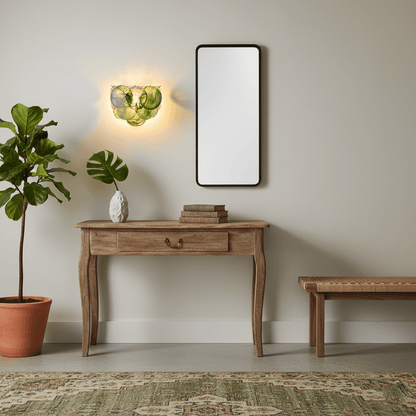 Lunaria Disc Glass Wall Lamp - Elegant Design with LED Lighting & Adju
