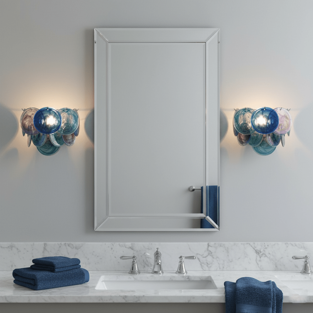 Lunaria Disc Glass Wall Lamp - Elegant Design with LED Lighting & Adju