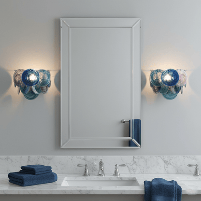 Lunaria Disc Glass Wall Lamp - Elegant Design with LED Lighting & Adju