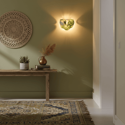 Lunaria Disc Glass Wall Lamp - Elegant Design with LED Lighting & Adju