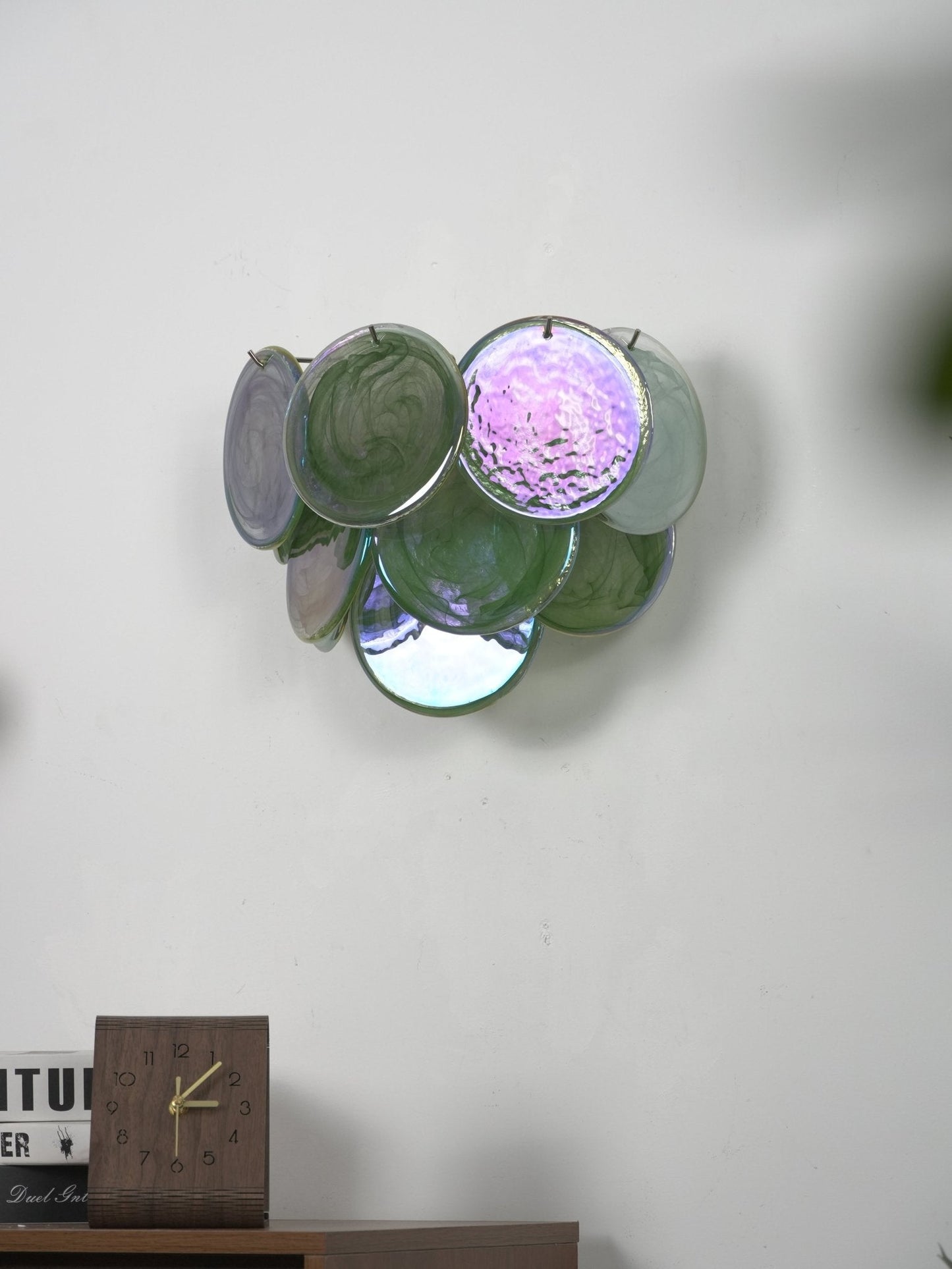 Lunaria Disc Glass Wall Lamp - Elegant Design with LED Lighting & Adju