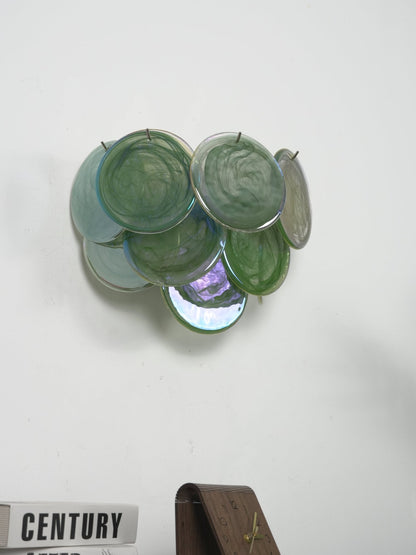 Lunaria Disc Glass Wall Lamp - Elegant Design with LED Lighting & Adju