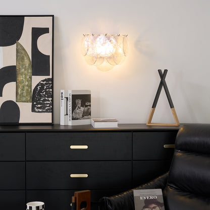 Lunaria Disc Glass Wall Lamp - Elegant Design with LED Lighting & Adju