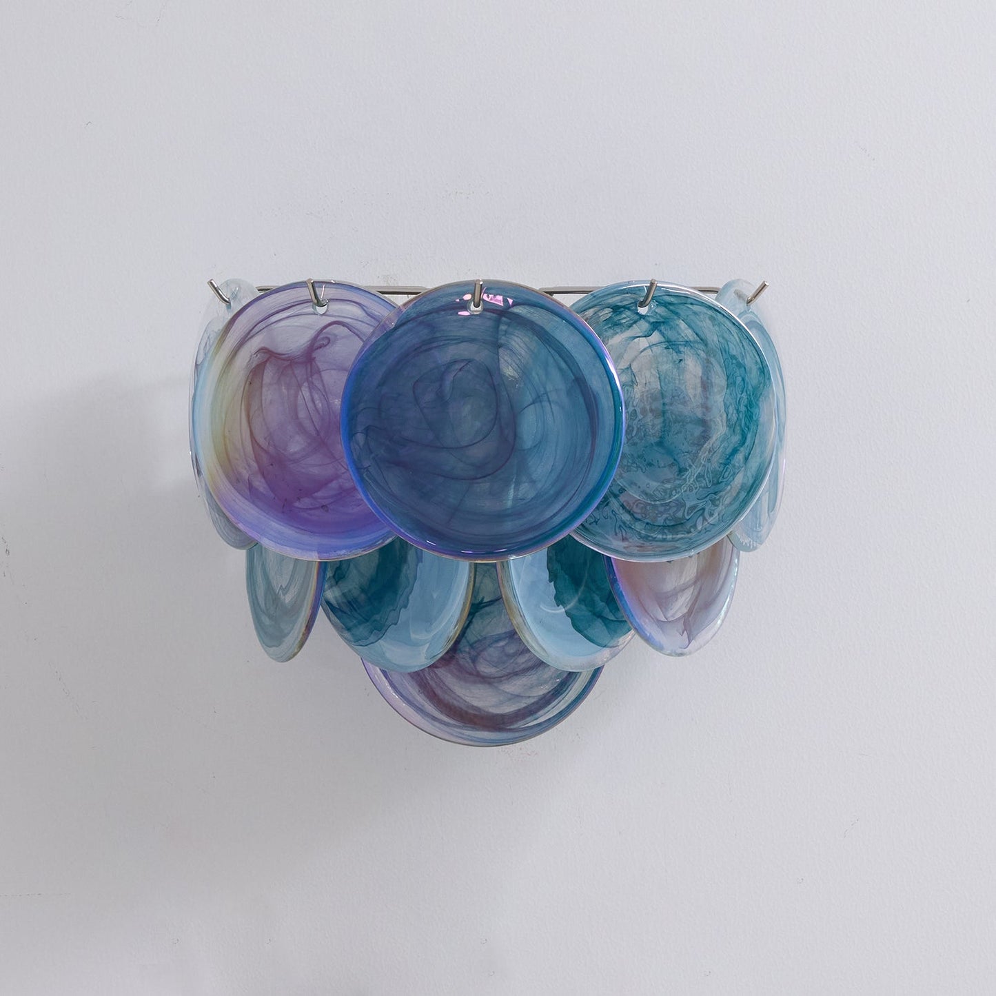Lunaria Disc Glass Wall Lamp - Elegant Design with LED Lighting & Adju