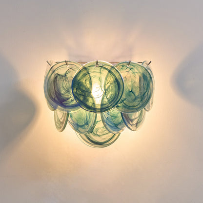 Lunaria Disc Glass Wall Lamp - Elegant Design with LED Lighting & Adju
