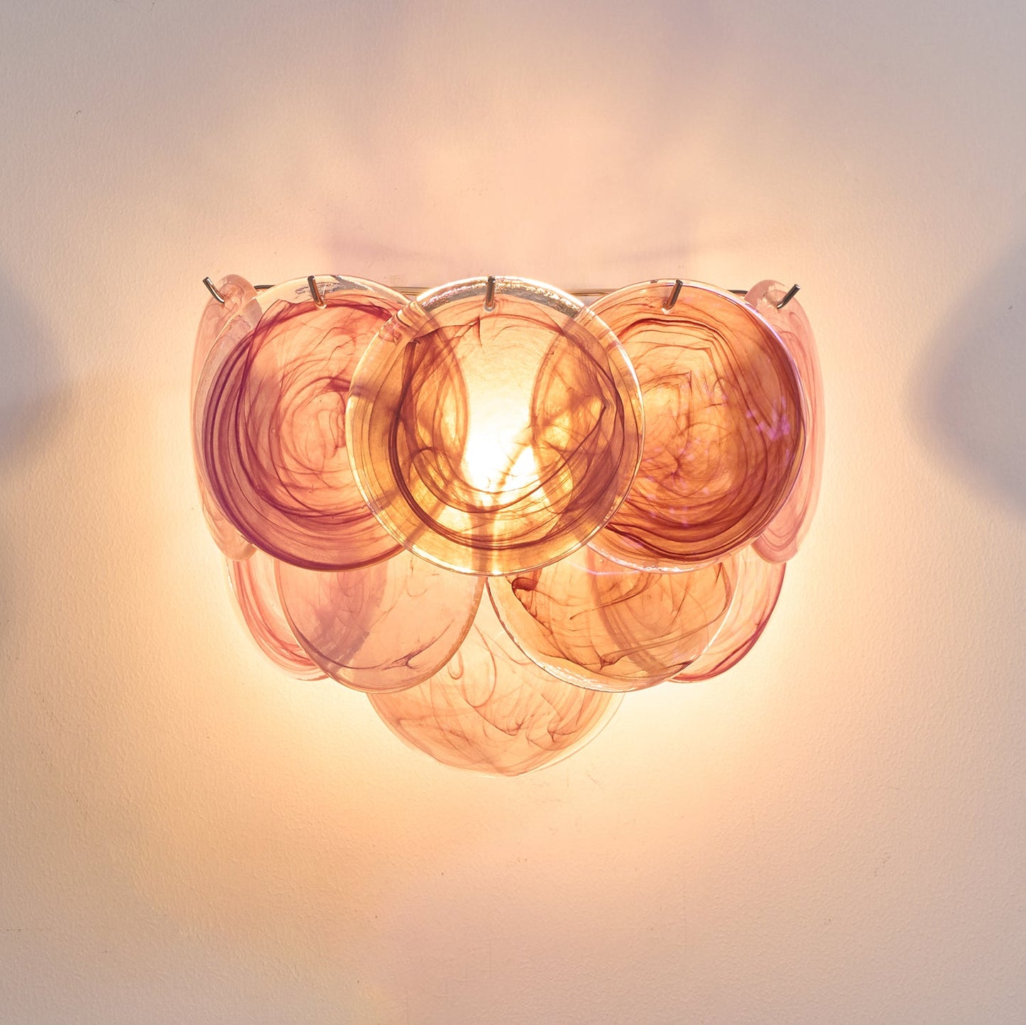 Lunaria Disc Glass Wall Lamp - Elegant Design with LED Lighting & Adju