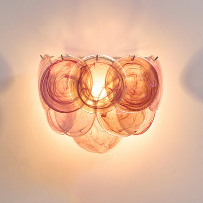 Lunaria Disc Glass Wall Lamp - Elegant Design with LED Lighting & Adju