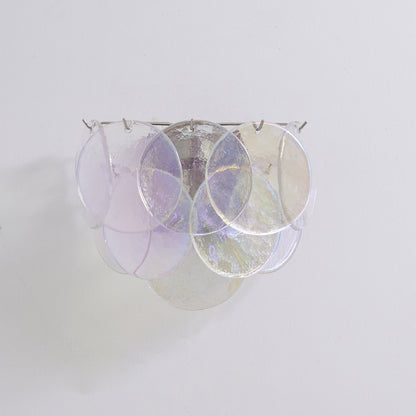 Lunaria Disc Glass Wall Lamp - Elegant Design with LED Lighting & Adju