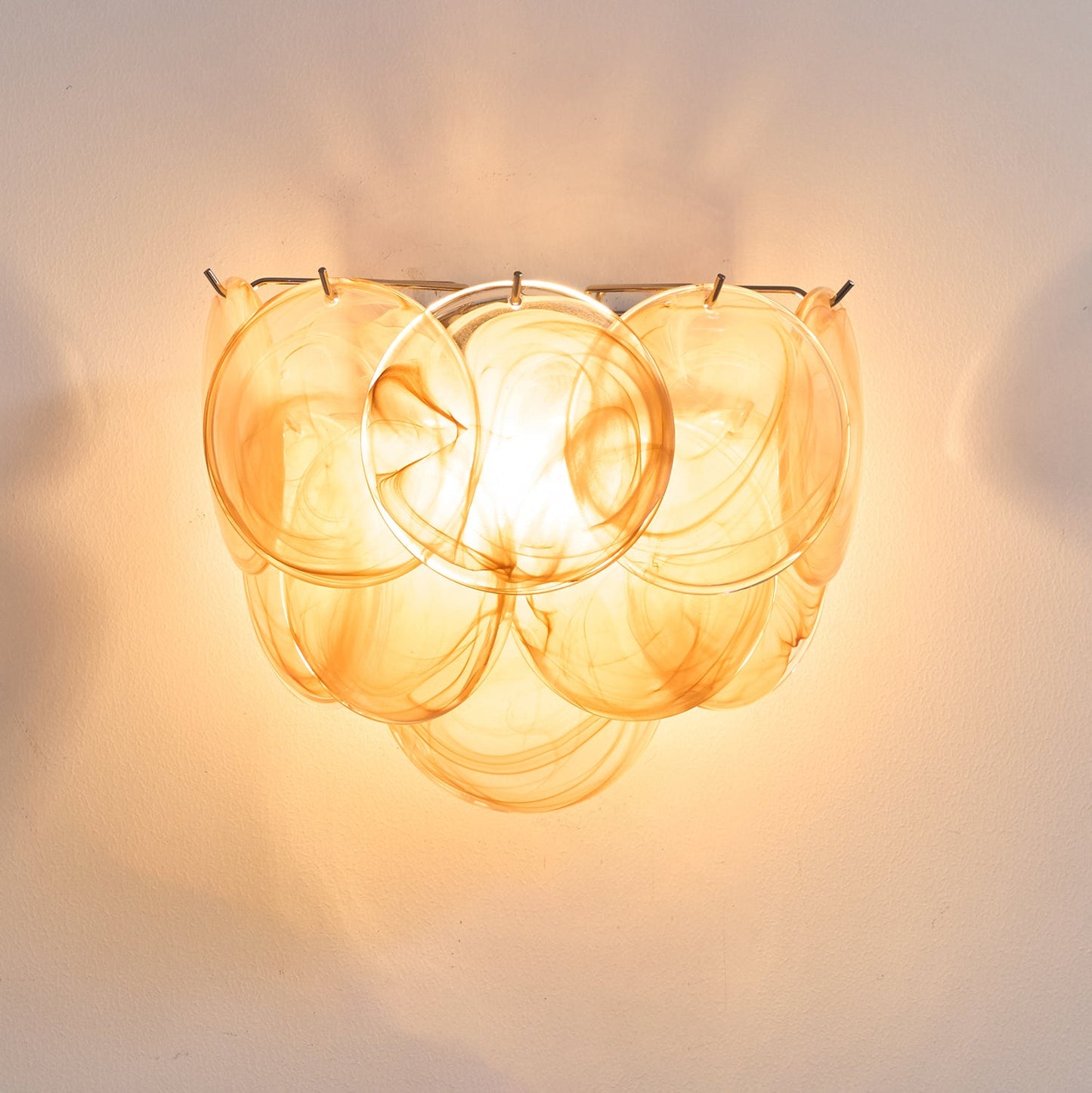 Lunaria Disc Glass Wall Lamp - Elegant Design with LED Lighting & Adju