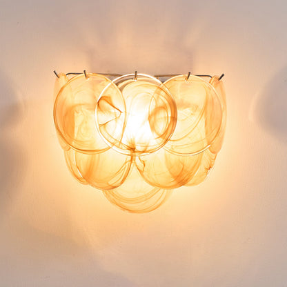 Lunaria Disc Glass Wall Lamp - Elegant Design with LED Lighting & Adju