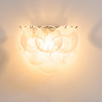 Lunaria Disc Glass Wall Lamp - Elegant Design with LED Lighting & Adju