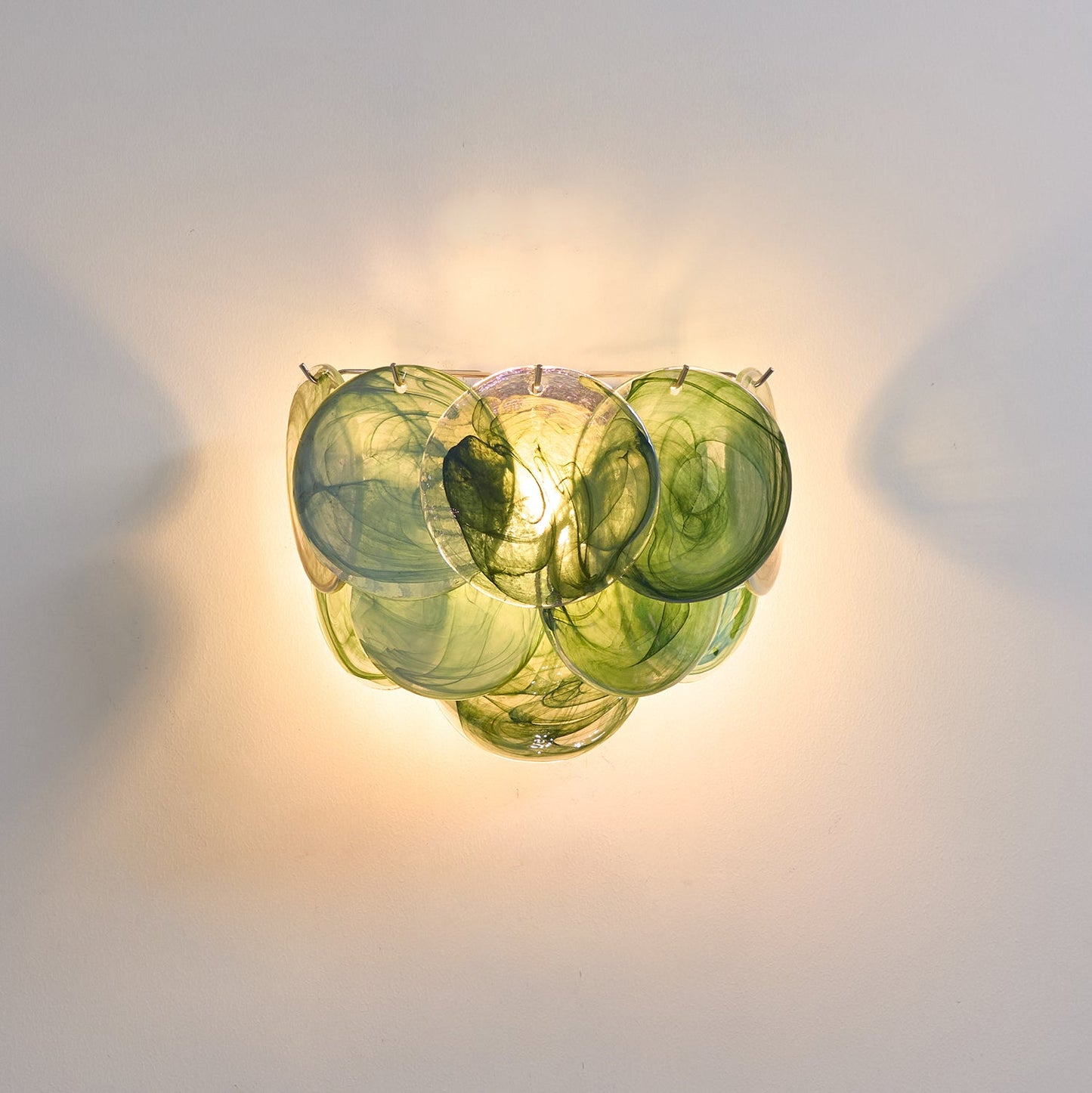 Lunaria Disc Glass Wall Lamp - Elegant Design with LED Lighting & Adju