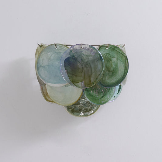 Lunaria Disc Glass Wall Lamp - Elegant Design with LED Lighting & Adju
